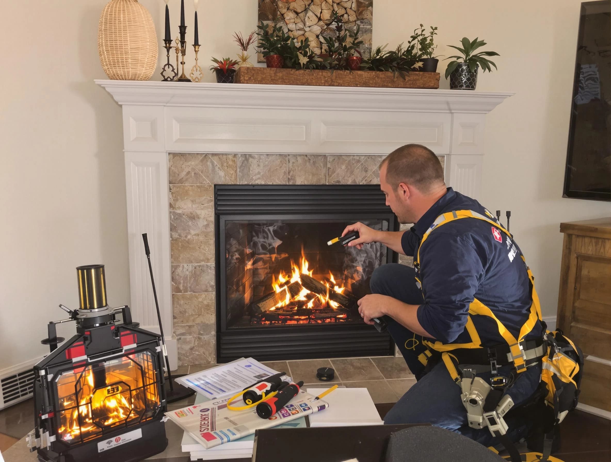 Safety-focused fireplace inspection by Fair Lawn Chimney Sweep in Fair Lawn, NJ