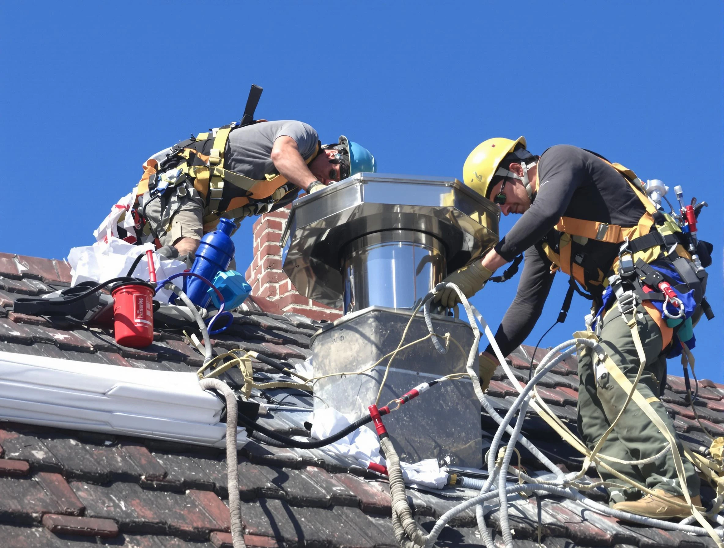 Protective chimney cap installed by Fair Lawn Chimney Sweep in Fair Lawn, NJ