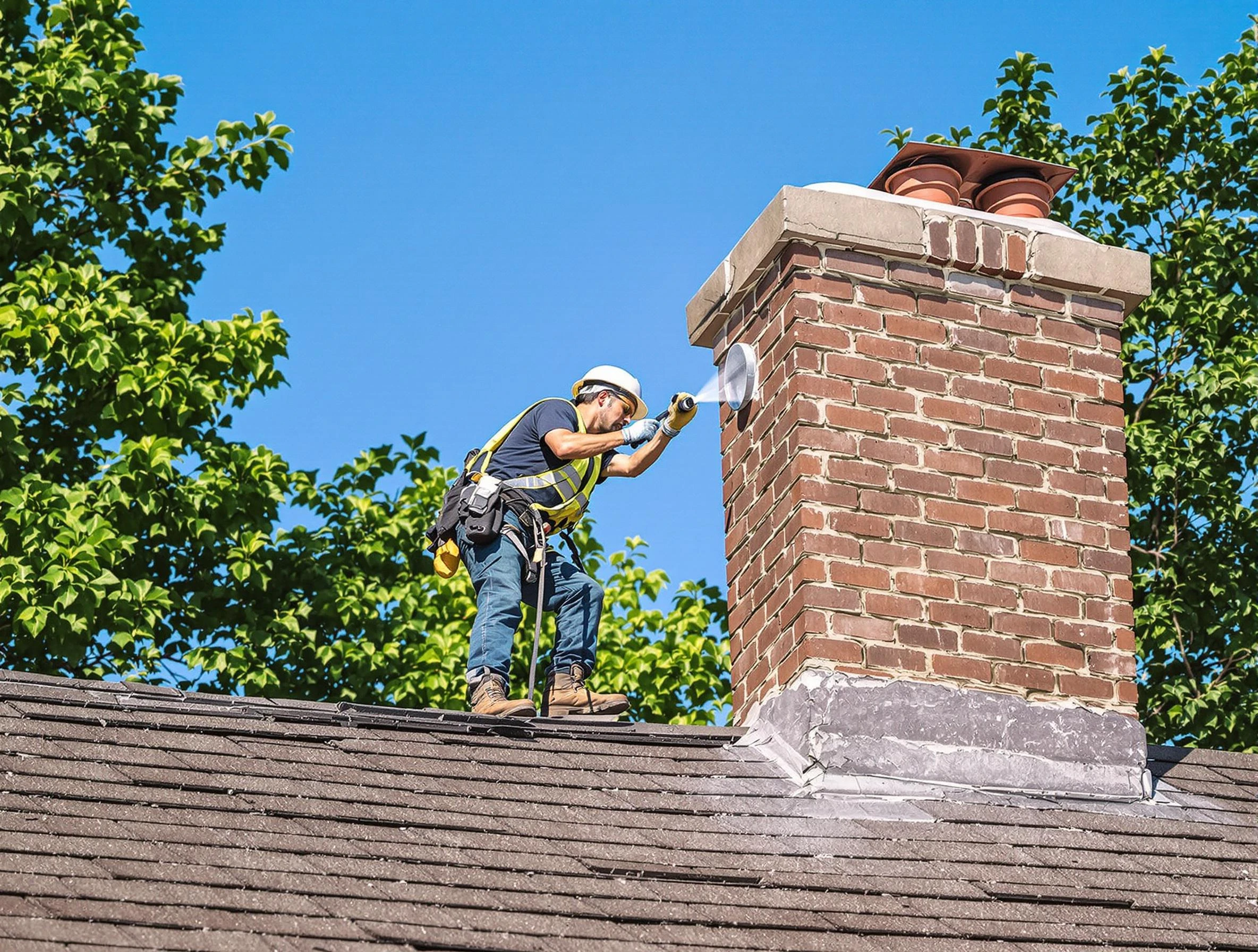 Fair Lawn Chimney Sweep performing an inspection with advanced tools in Fair Lawn, NJ