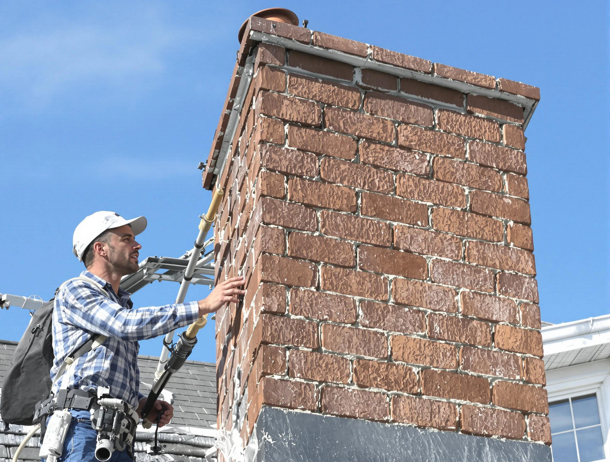 Brickwork for a chimney rebuild by Fair Lawn Chimney Sweep in Fair Lawn, NJ