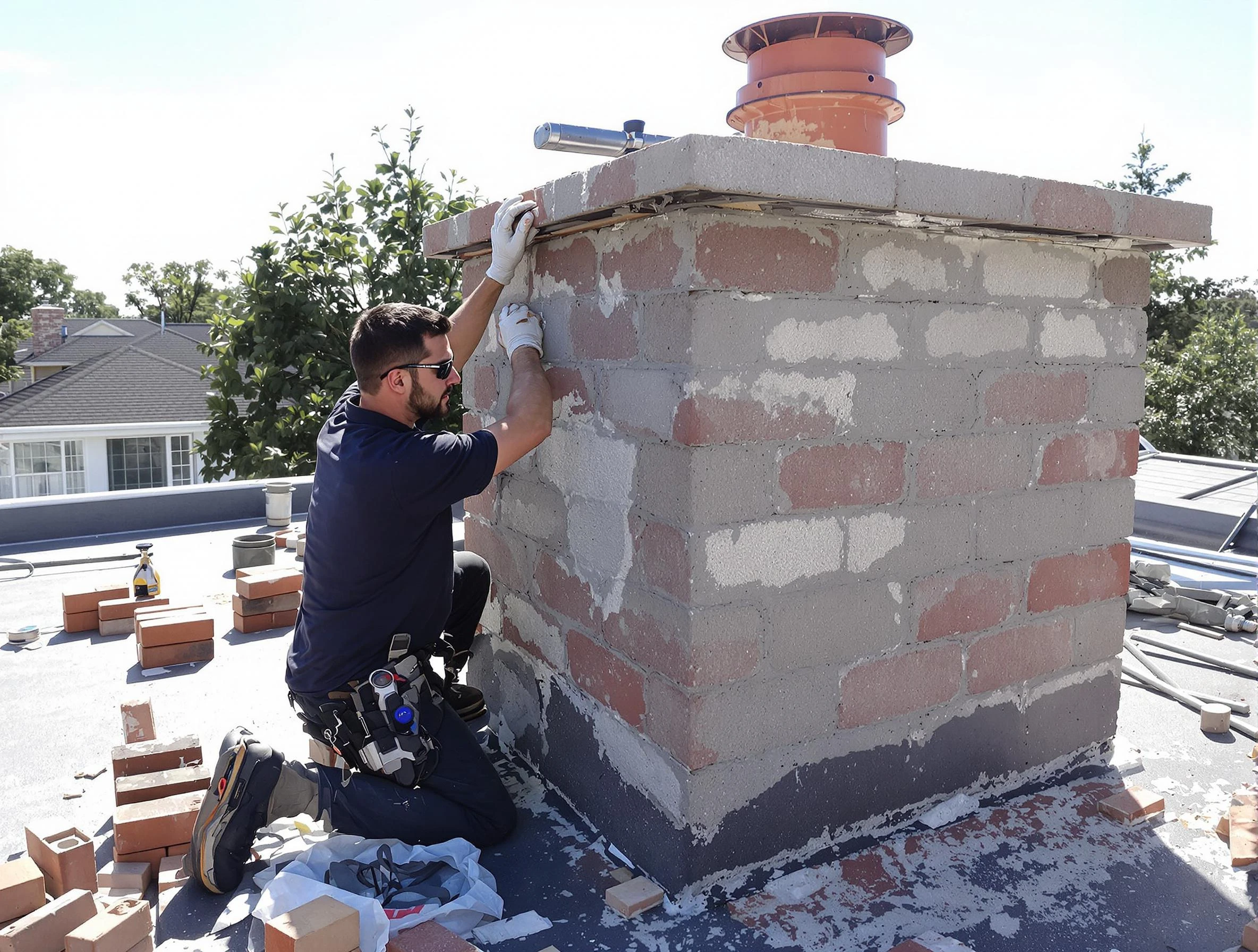Advanced chimney repair process by Fair Lawn Chimney Sweep in Fair Lawn, NJ