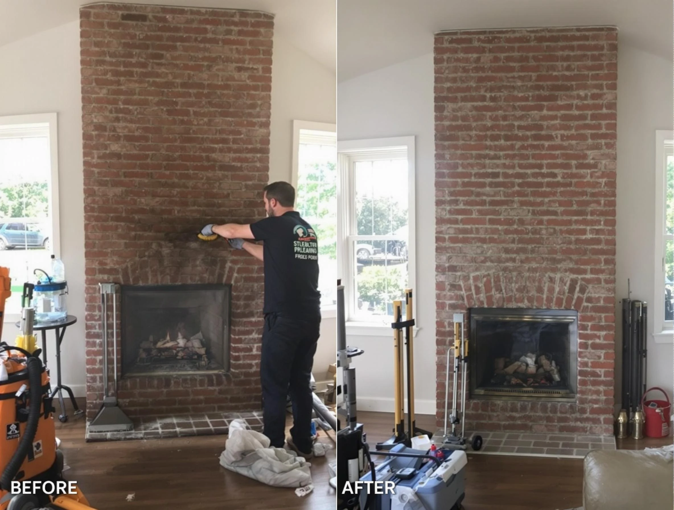 Finished chimney sweeping service by Fair Lawn Chimney Sweep in Fair Lawn, NJ
