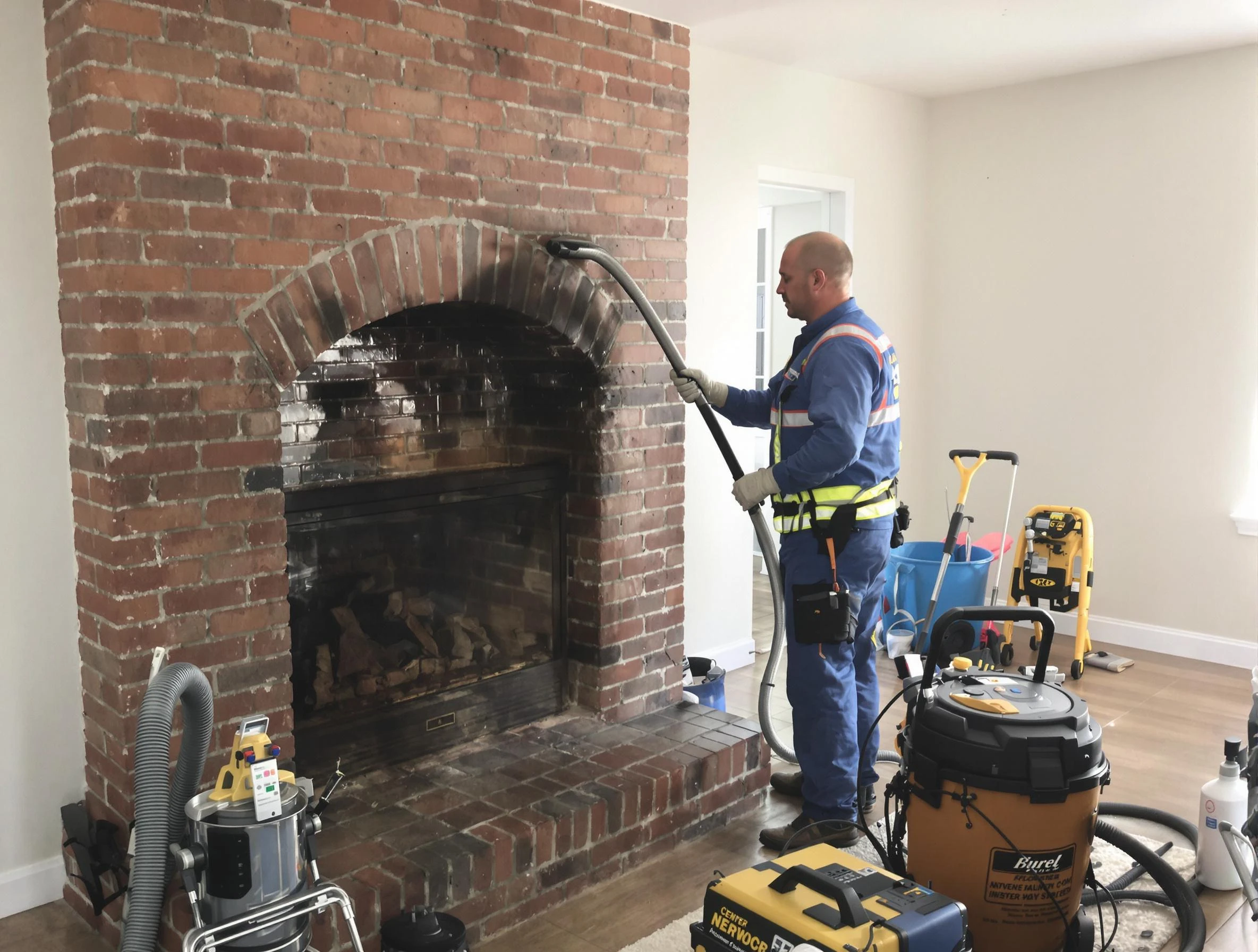 Fair Lawn Chimney Sweep expert performing detailed chimney sweep in Fair Lawn, NJ