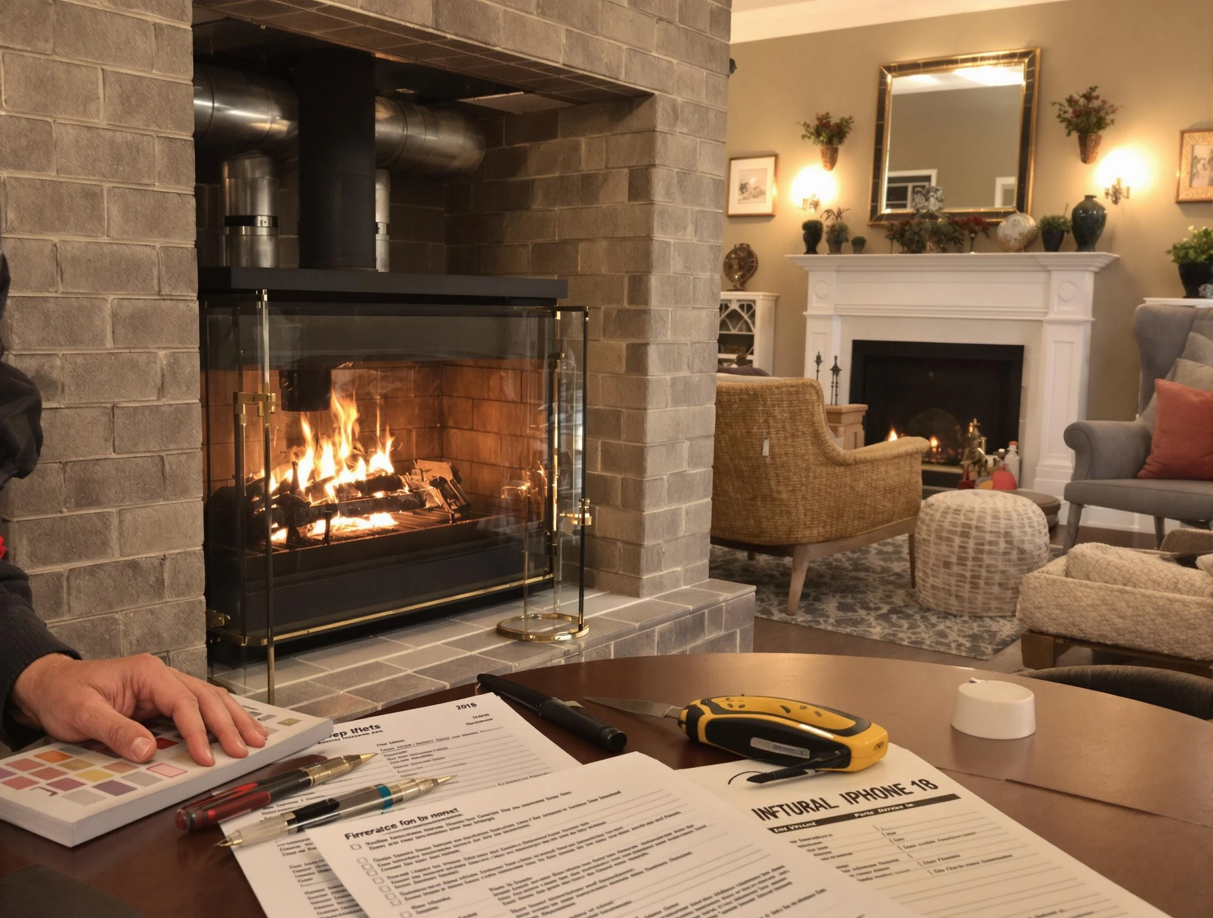 Fair Lawn Chimney Sweep verifying fireplace safety measures in Fair Lawn, NJ